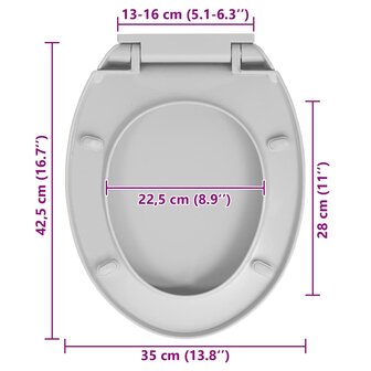 Toiletbril soft-close ovaal lichtgrijs 10