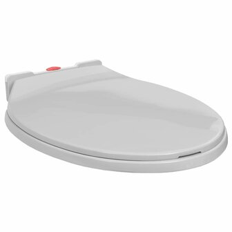 Toiletbril soft-close en quick-release ovaal lichtgrijs 4