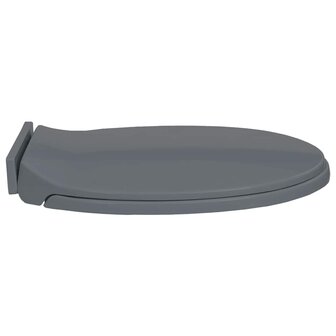 Toiletbril soft-close ovaal grijs 4