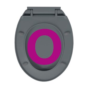 Toiletbril soft-close ovaal grijs 9