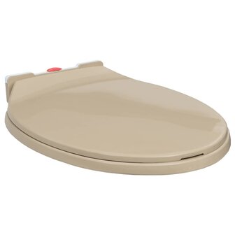 Toiletbril soft-close en quick-release ovaal beige 1