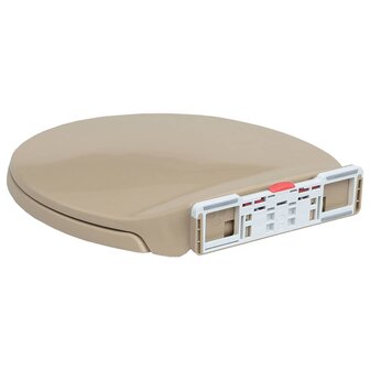 Toiletbril soft-close en quick-release ovaal beige 6