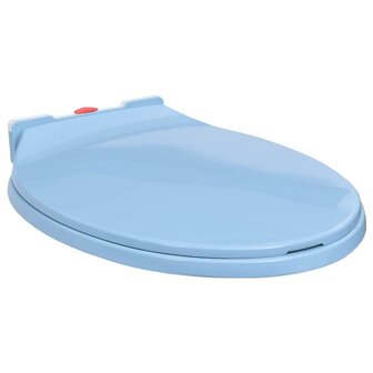 Toiletbril soft-close en quick-release ovaal blauw 1