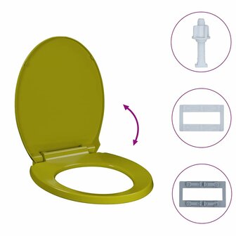 Toiletbril soft-close ovaal groen 10