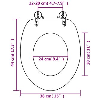 Toiletbril met deksel diepzee MDF 11
