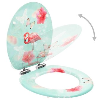 Toiletbril met soft-close deksel flamingo MDF 2