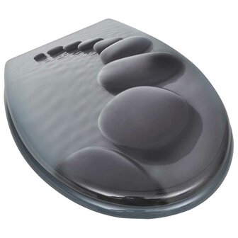 Toiletbrillen met deksels 2 st stenen MDF 2