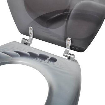 Toiletbrillen met deksels 2 st stenen MDF 6