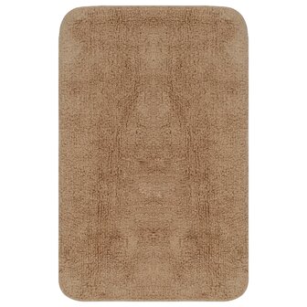Badmattenset stof beige 2-delig 2