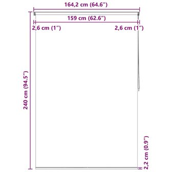 Rolgordijn voor douche cirkel 160x240 cm 10