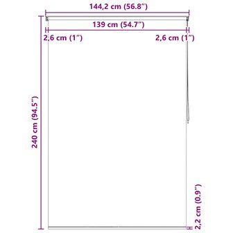 Rolgordijn voor douche 140x240 cm zeester 10