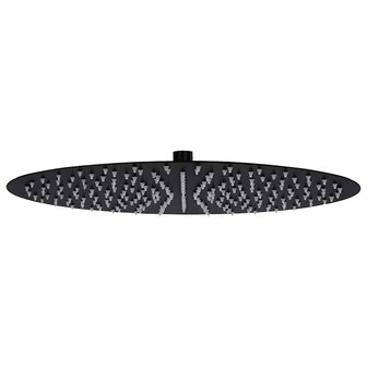 Regendouchekop rond 40 cm roestvrij staal zwart 1