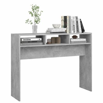 Wandtafel 105x30x80 cm bewerkt hout betongrijs 6