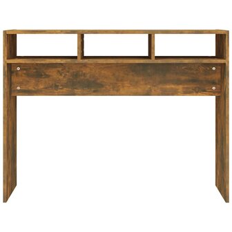 Wandtafel 105x30x80 cm bewerkt hout gerookt eikenkleurig 4
