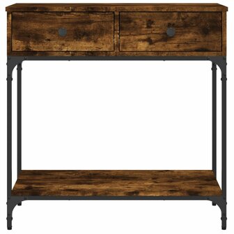 Wandtafel 75x34,5x75 cm bewerkt hout gerookt eikenkleurig 3