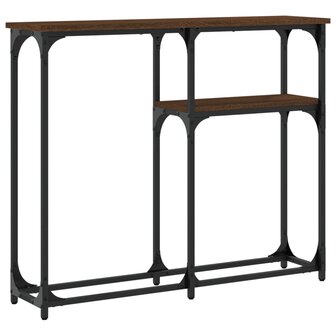 Wandtafel 90x22,5x75 cm bewerkt hout bruin eikenkleur 4
