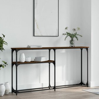 Wandtafel 145x22,5x75 cm bewerkt hout bruin eikenkleur 1