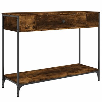 Wandtafel 100x34,5x75 cm bewerkt hout gerookt eikenkleurig 2