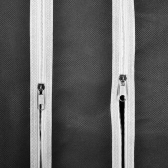 Kledingkast met vakken en stangen 45x150x176 cm stof zwart   8