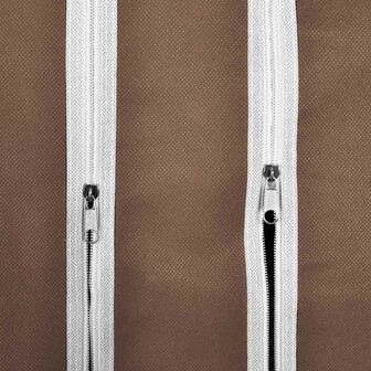 Kledingkast met vakken en stangen 45x150x176 cm stof bruin   8