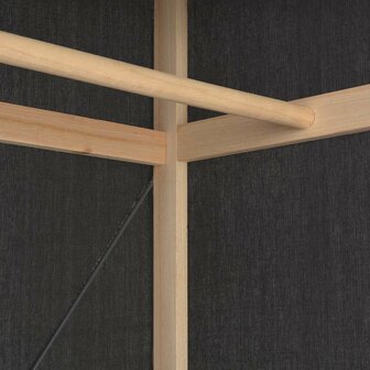 Kledingkast 79x40x170 cm stof grijs 5