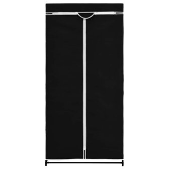 Kledingkast 75x50x160 cm zwart 4
