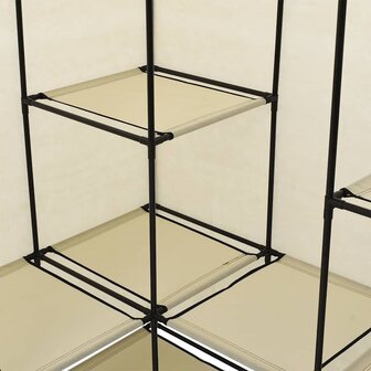 Hoekkledingkast 130x87x169 cm cr&egrave;me 5