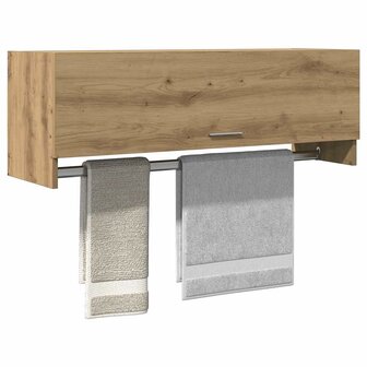 Kledingkast 100x32,5x35 cm bewerkt hout artisanaal eikenkleurig 3