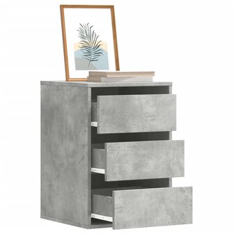 Ladekast 40x41x58 cm bewerkt hout betongrijs 1
