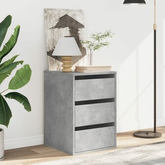 Ladekast 40x41x58 cm bewerkt hout betongrijs 3