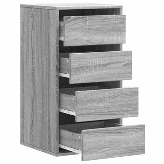Ladekast 40x41x76 cm bewerkt hout grijs sonoma eikenkleurig 5