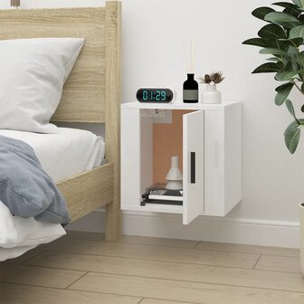 Tv-wandmeubel 40x34,5x40 cm hoogglans wit 3