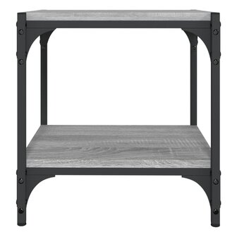 Tv-meubel 40x33x41 cm bewerkt hout en staal grijs sonoma eiken 4