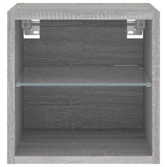 Tv-wandmeubel met LED-verlichting 30x28,5x30 cm grijs sonoma 7