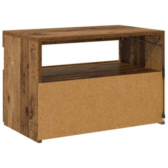 Tv-meubel met LED 60x35x40 cm bewerkt hout oud hout 8
