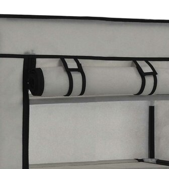 Schoenenkast met hoes 58x28x106 cm stof grijs 8