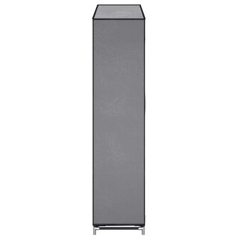 Schoenenkast met hoes 115x28x110 cm stof grijs 5