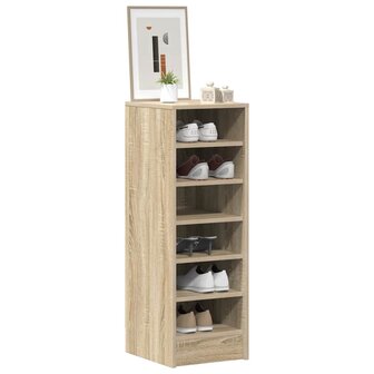 Schoenenkast 31,5x35x90 cm bewerkt hout sonoma eikenkleurig 8