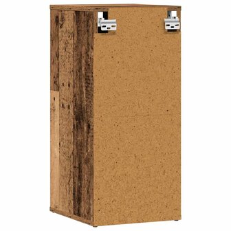 Schoenenkast 32x35x70 cm bewerkt hout oud houtkleurig 6