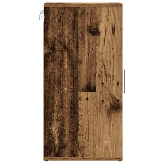 Schoenenkast 32x35x70 cm bewerkt hout oud houtkleurig 7