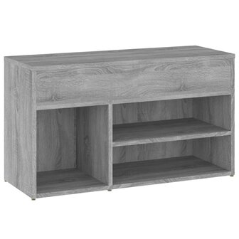 Schoenenbank 80x30x45 cm bewerkt hout grijs sonoma eikenkleurig 4