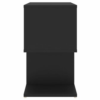 Nachtkastje 50x30x51,5 cm bewerkt hout zwart 5