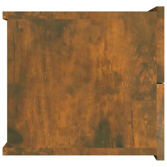 Nachtkastje 40x30x30 cm bewerkt hout gerookt eikenkleurig 4