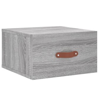 Nachtkastje wandgemonteerd 35x35x20 cm grijs sonoma eikenkleur 2