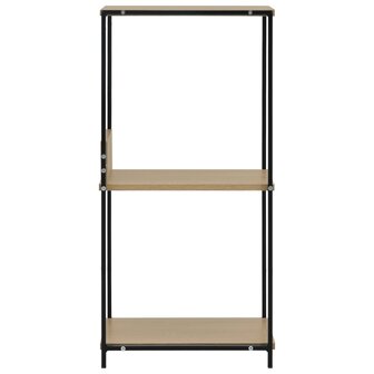 Boekenkast 33,5x39,6x79,7 cm bewerkt hout zwart en eikenkleurig 4