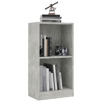 Boekenkast 40x24x75 cm bewerkt hout betongrijs 5