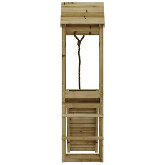 Speelhuis met klimwand ge&iuml;mpregneerd grenenhout 7