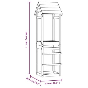 Speeltoren 53x46,5x194 cm massief douglashout 8