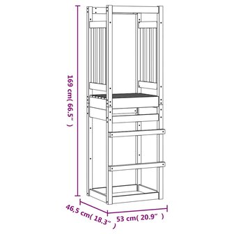 Speeltoren 53x46,5x169 cm ge&iuml;mpregneerd grenenhout 8