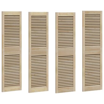 Kastdeur 4 pcs Naturel 140,5 x 2,1 x 39,5 cm Massief grenenhout 2